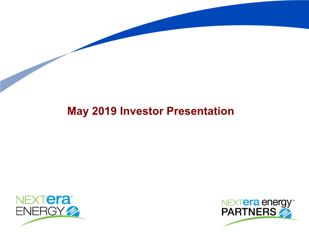 May 2019 Investor Presentation