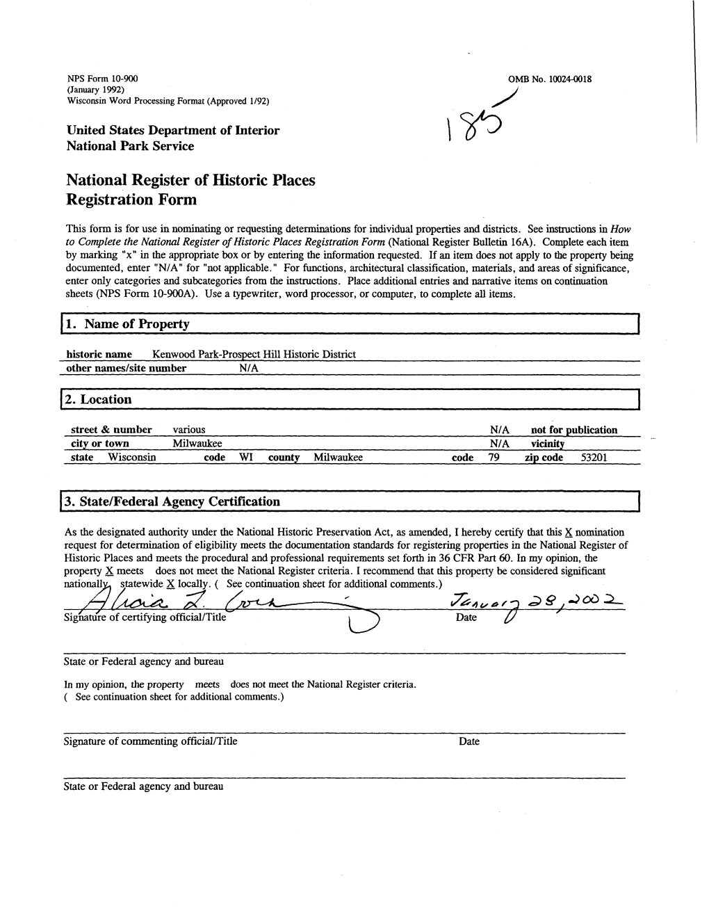 National Register of Historic Places Registration Form