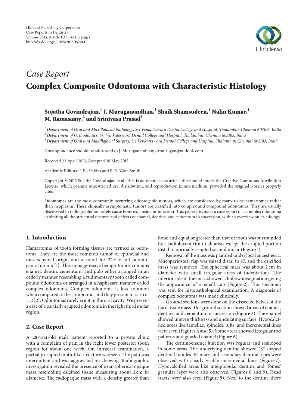 Complex Composite Odontoma with Characteristic Histology