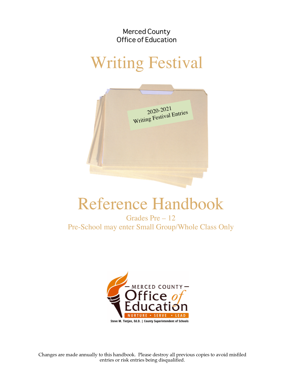 Writing Festival Handbook (Updated 6/19/19) TEXT TYPES