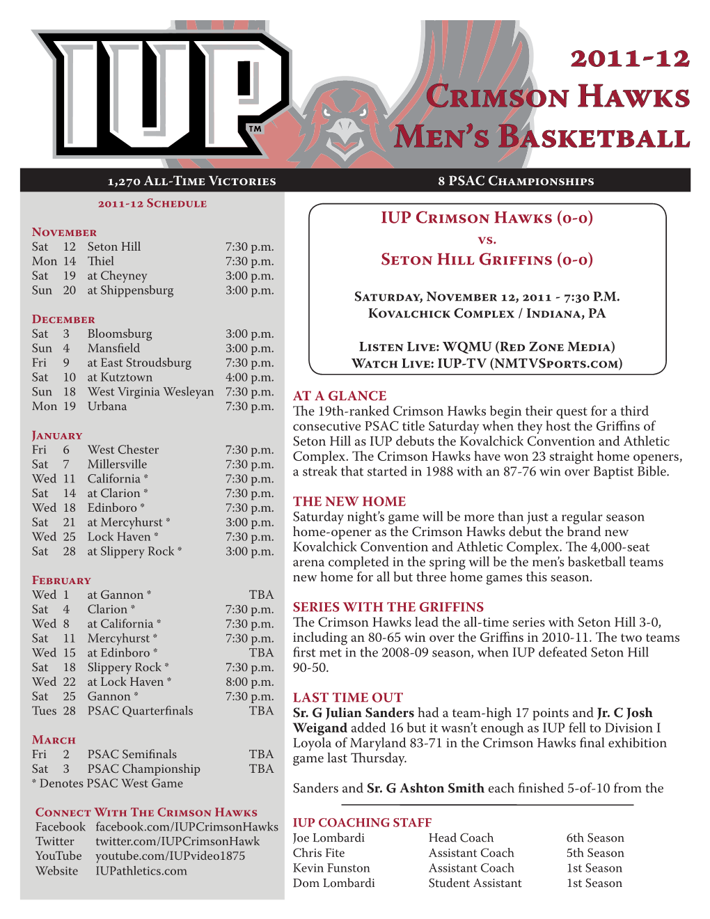 Crimson Hawks Men's Basketball