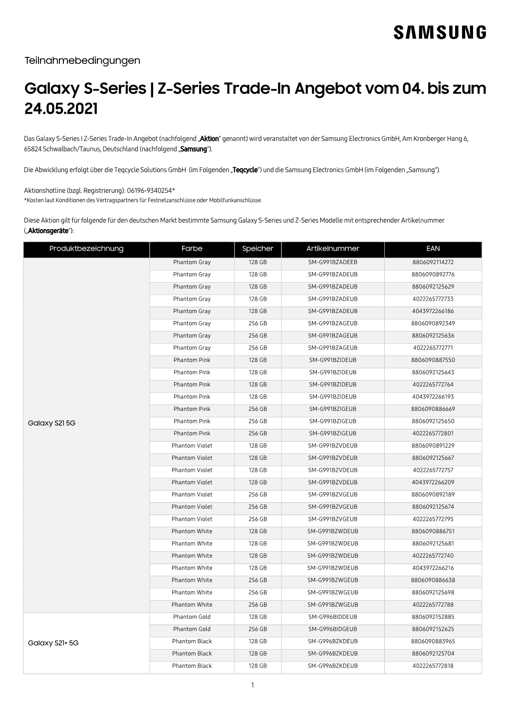 Z-Series Trade-In Angebot Vom 04. Bis Zum 24.05.2021