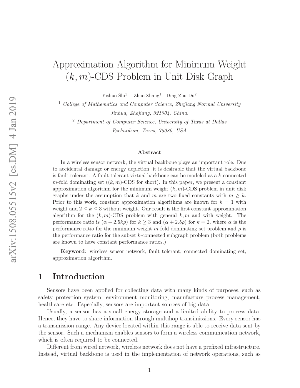 Approximation Algorithm for Minimum Weight $(K, M) $-CDS Problem In