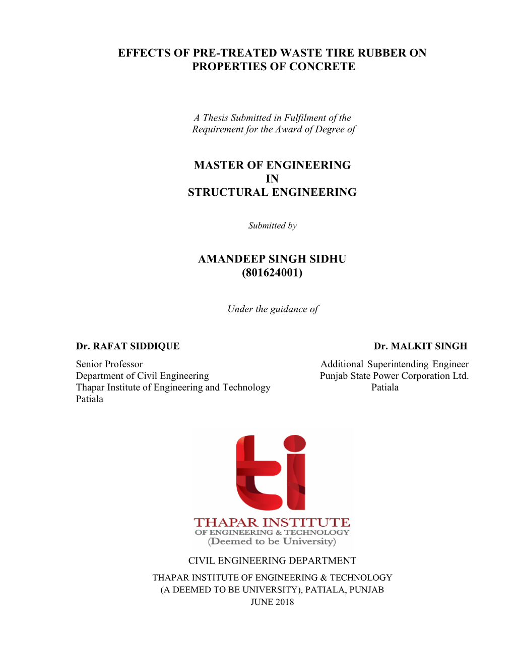 Effects of Pre-Treated Waste Tire Rubber on Properties of Concrete