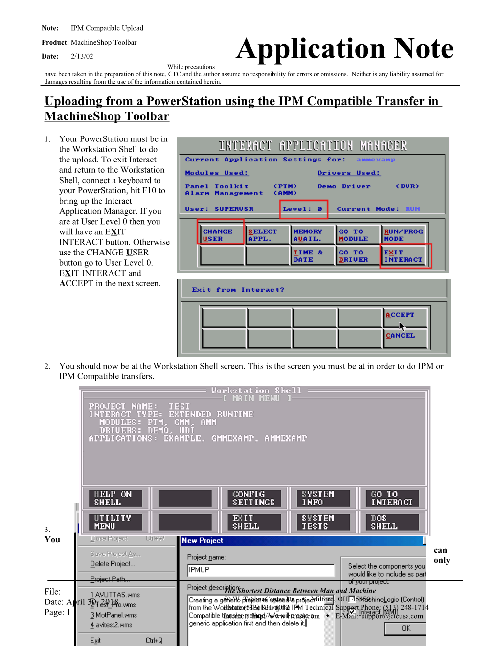 Note: IPM Compatible Upload