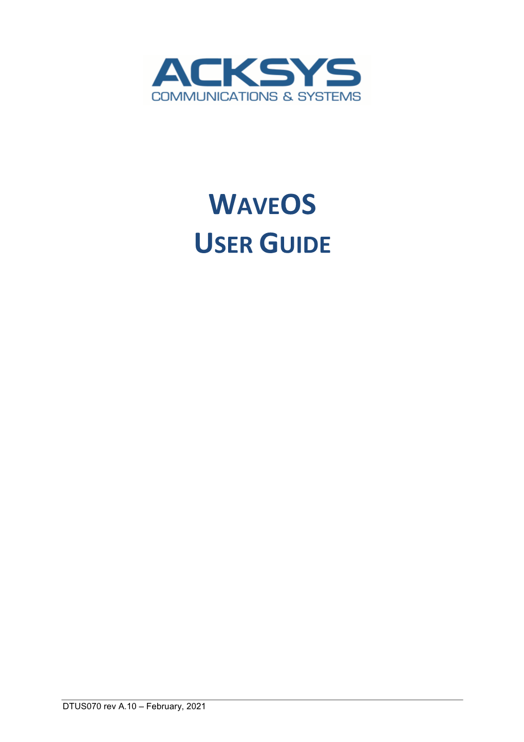 Waveos User Guide