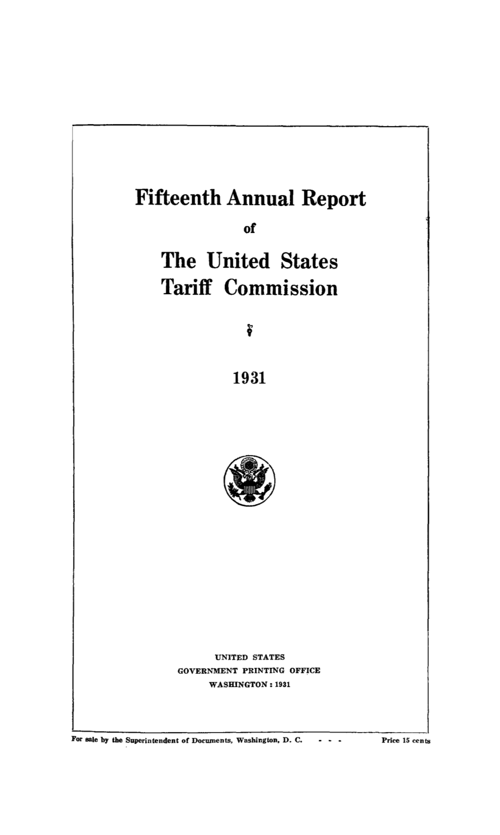 Fifteenth Annual Report