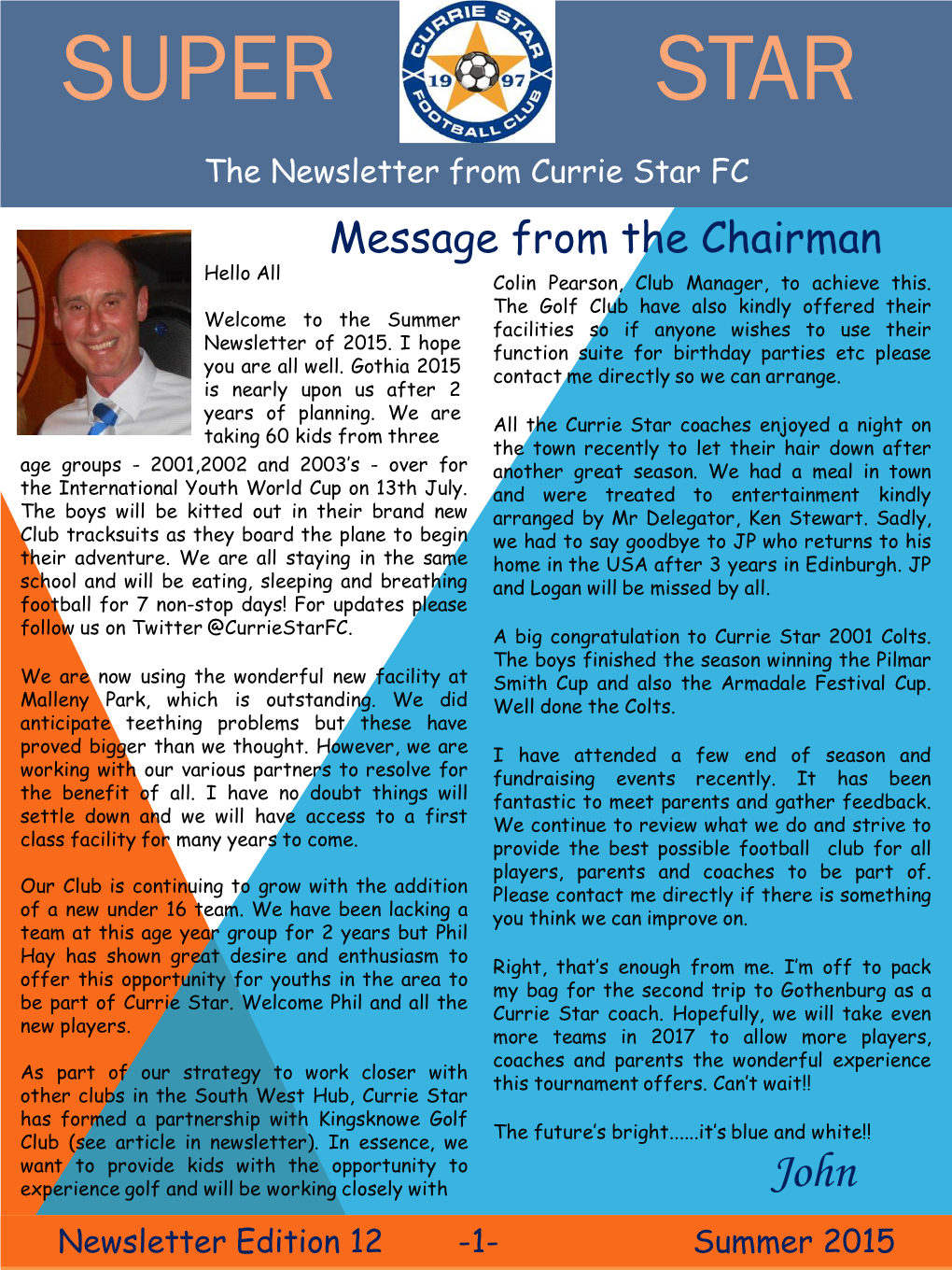 Currie Star Newsletter Summer 2015