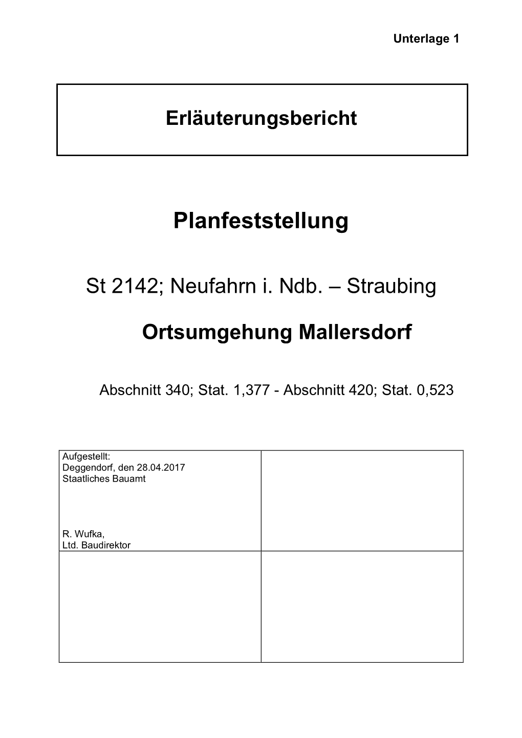 Planfeststellung