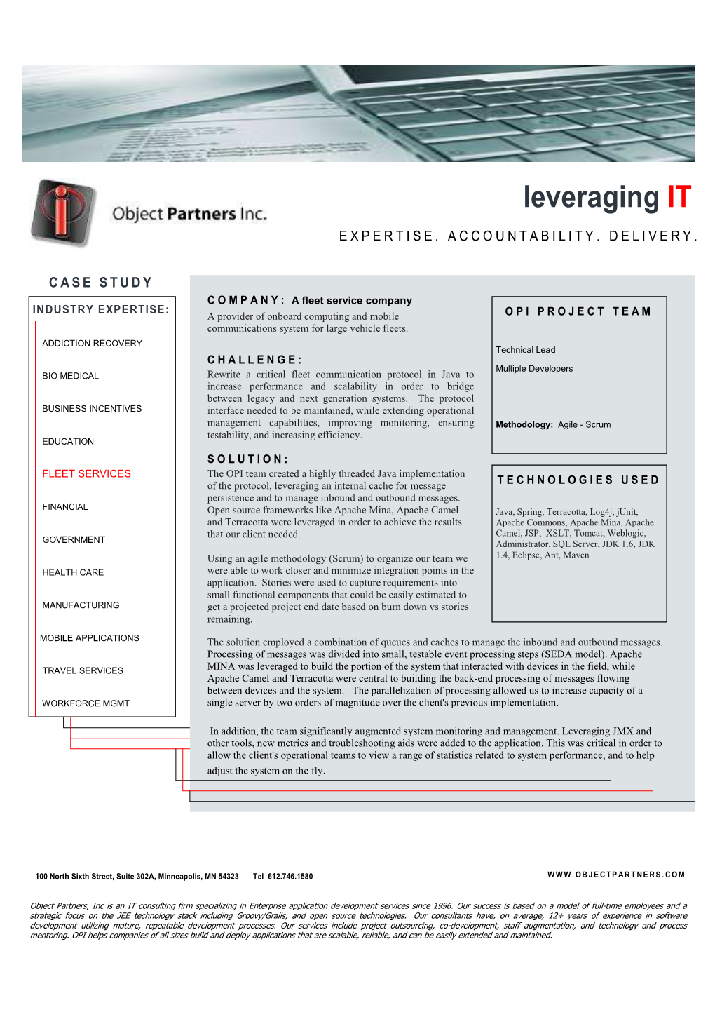 Fleet Services Java Case Study