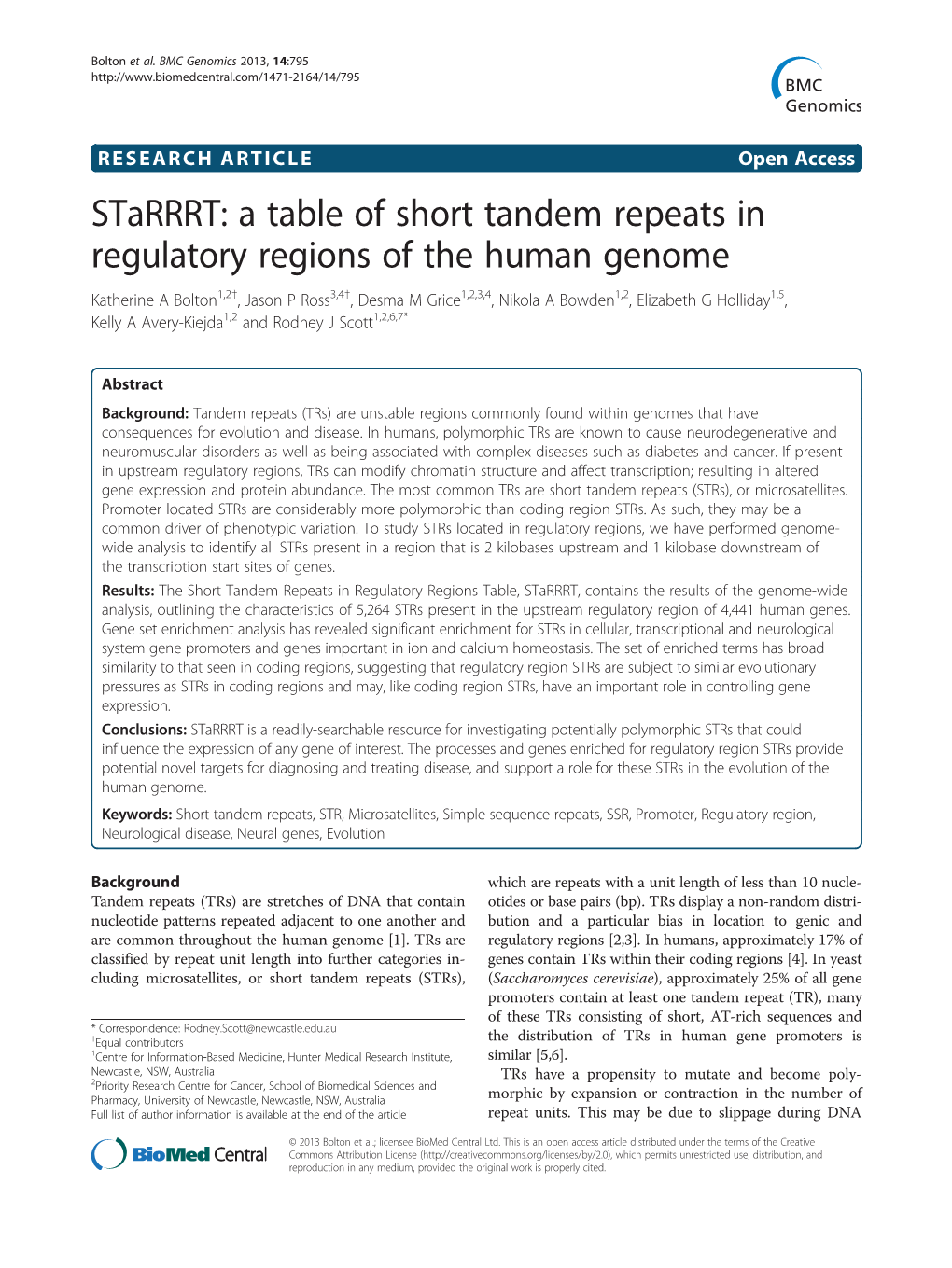 Starrrt: a Table of Short Tandem Repeats in Regulatory Regions of The