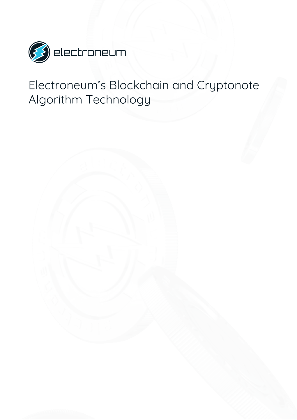 Electroneum's Blockchain and Cryptonote Algorithm Technology