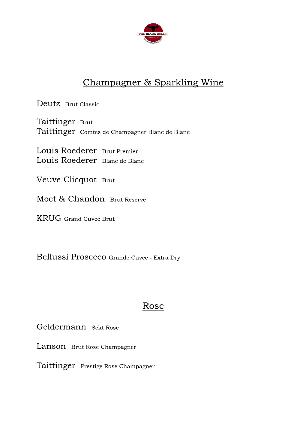 Champagner & Sparkling Wine Rose