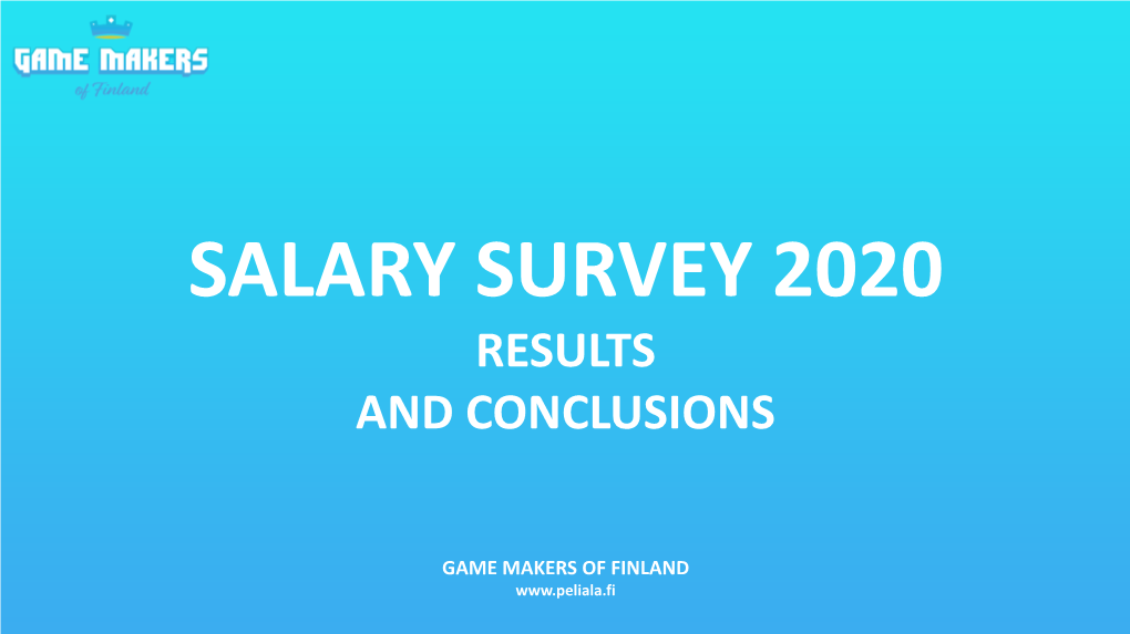 Salary Survey 2020 Results and Conclusions