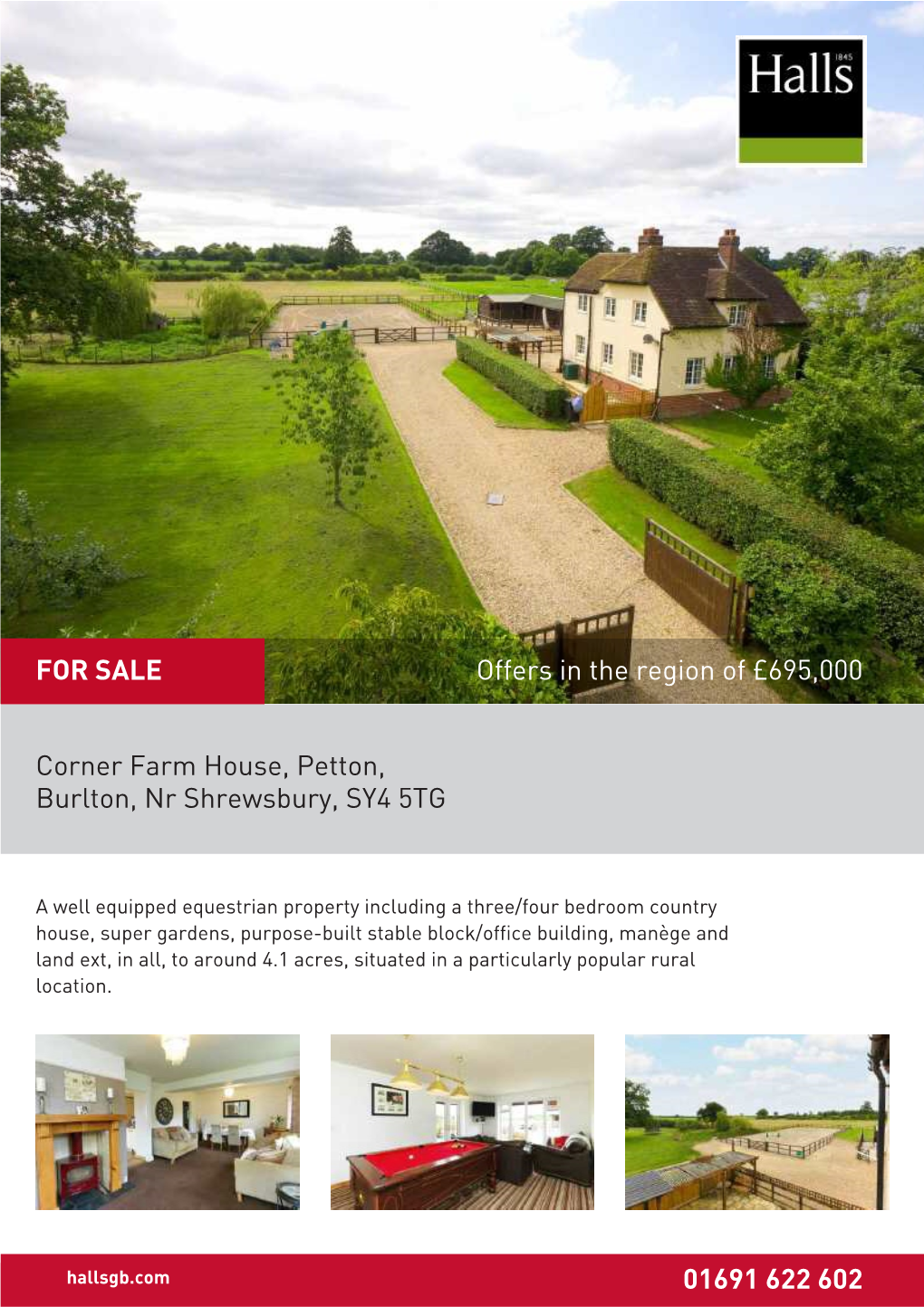Corner Farm House, Petton, Burlton, Nr Shrewsbury, SY4 5TG 01691