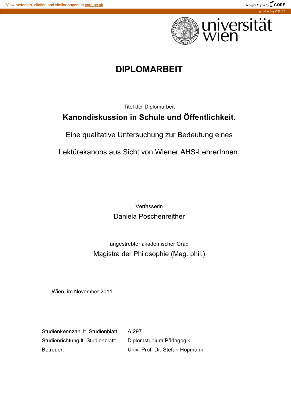 Diplomarbeit