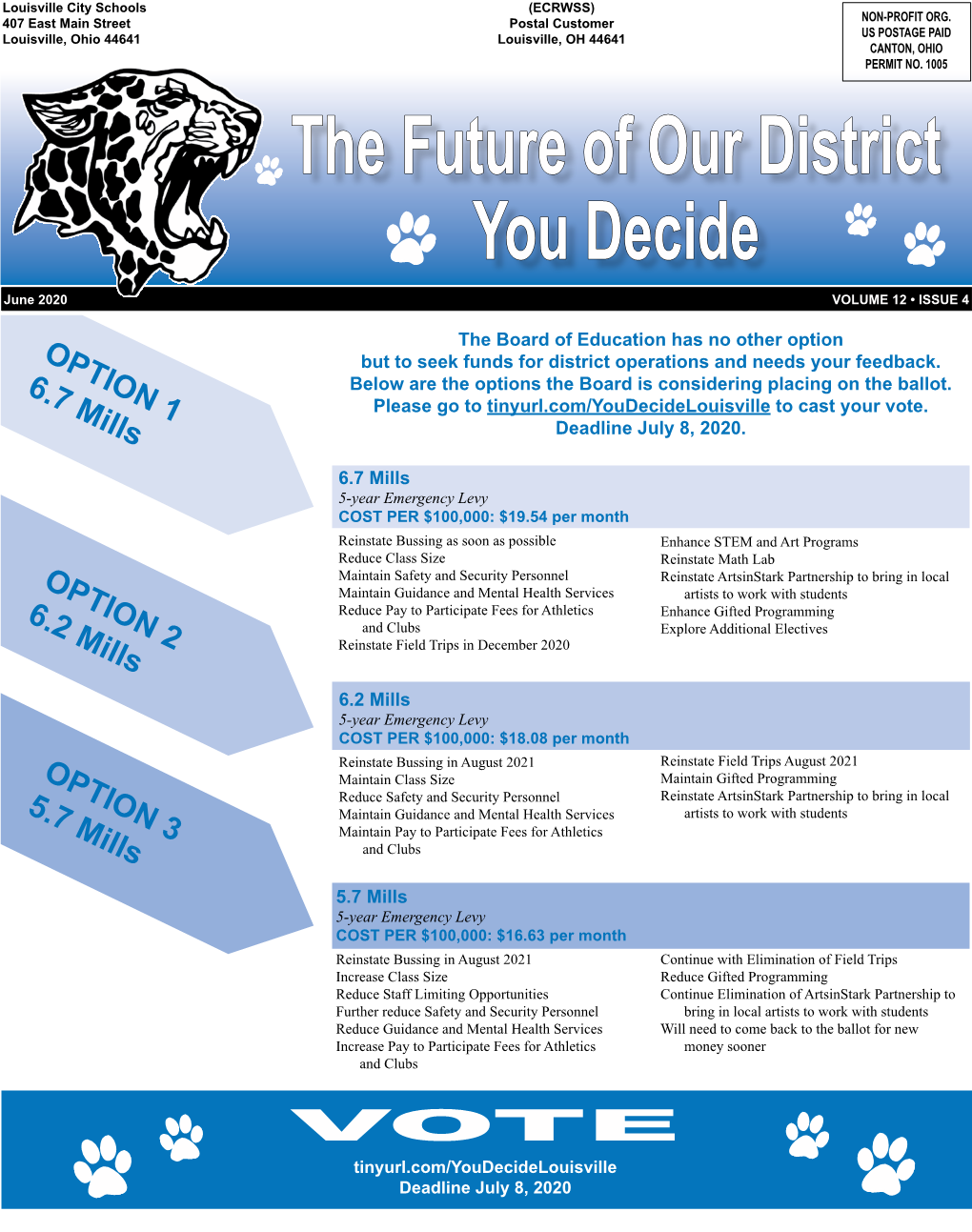 The Future of Our District You Decide June 2020 VOLUME 12 • ISSUE 4