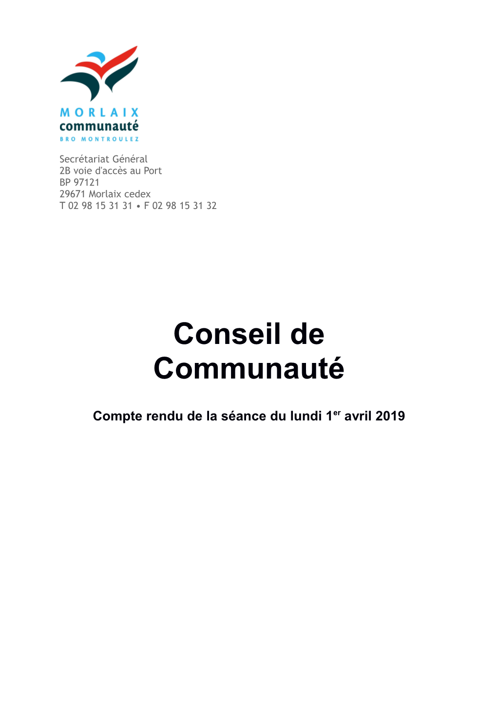 Conseil De Communauté