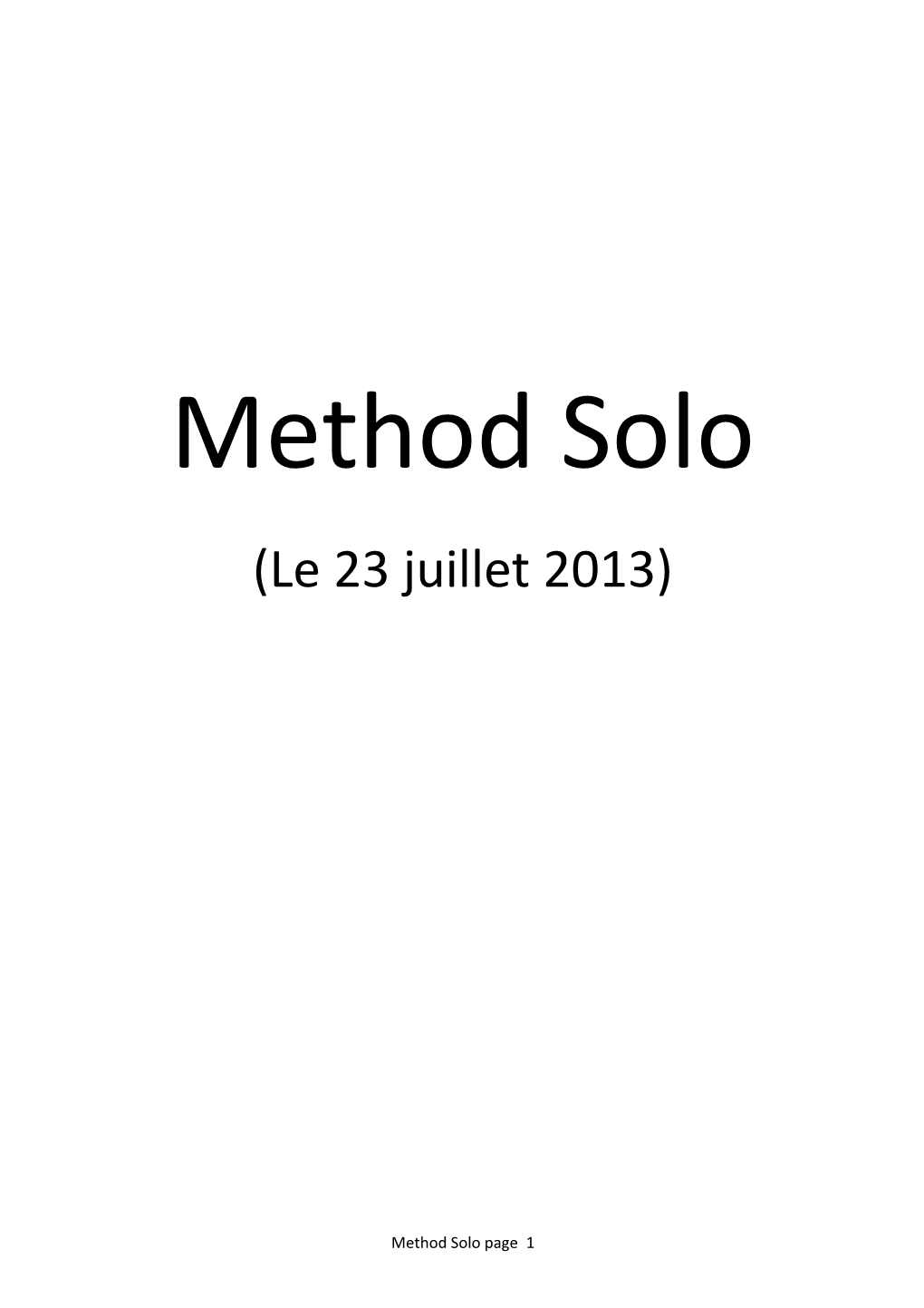 Method Solo Page 1