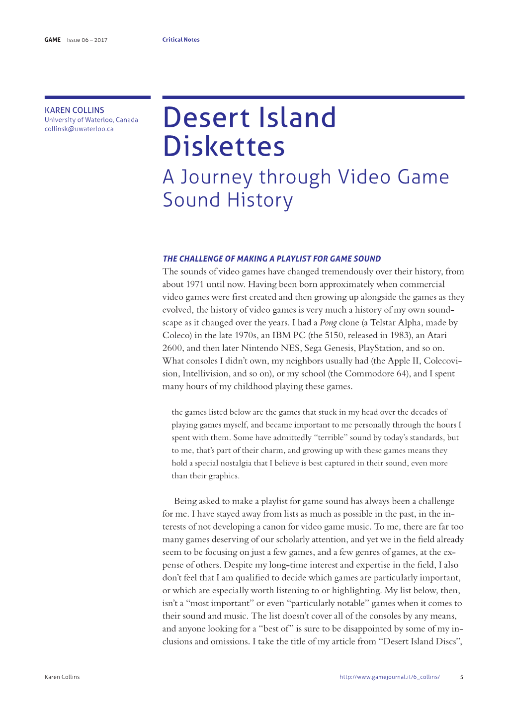 Desert Island Diskettes a Journey Through Video Game Sound History