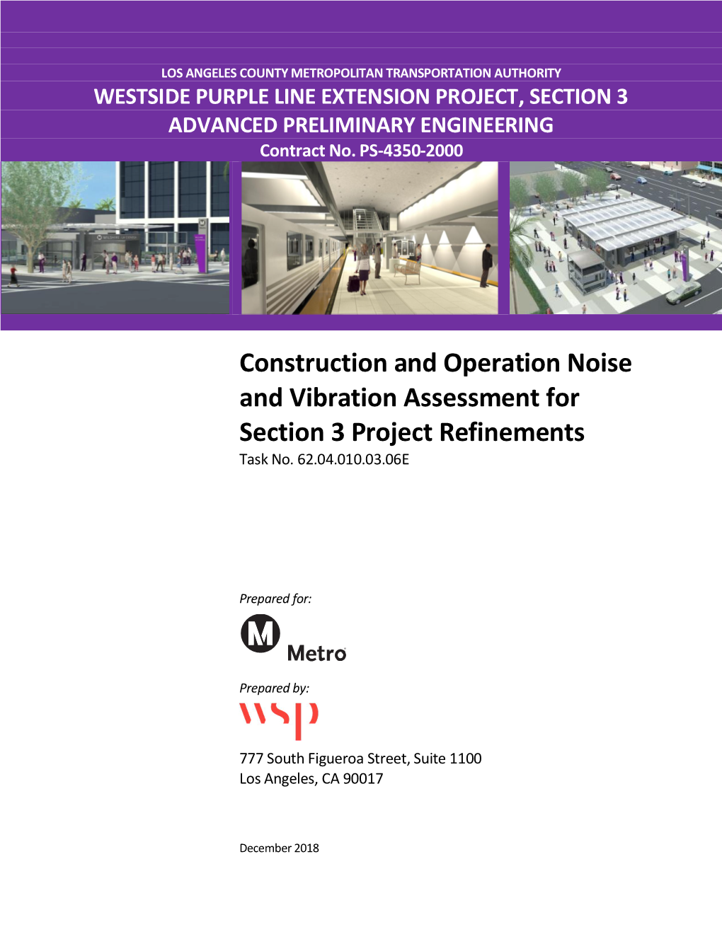 Construction and Operation Noise and Vibration Assessment for Section 3 Project Refinements Task No