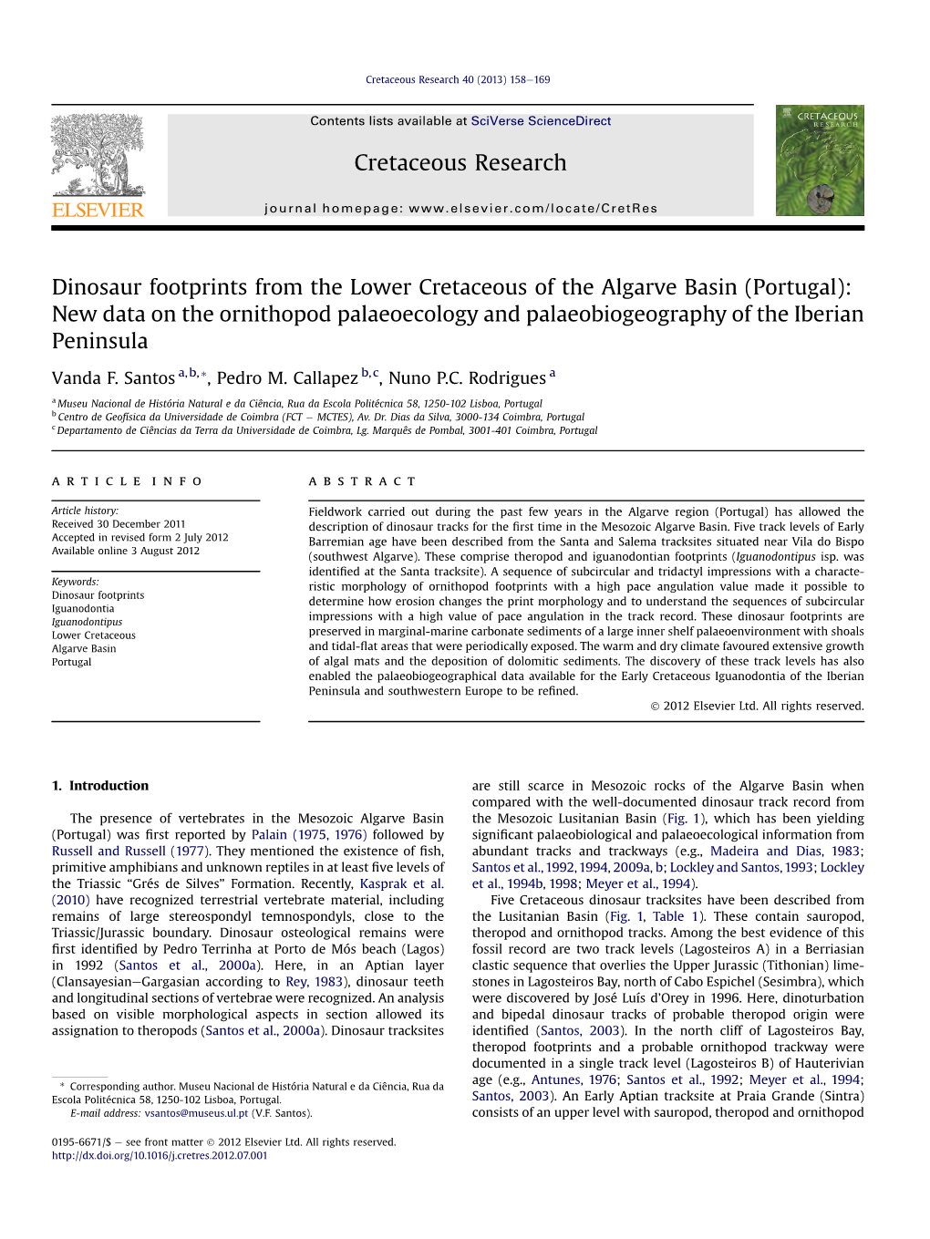 Dinosaur Footprints from the Lower Cretaceous of The