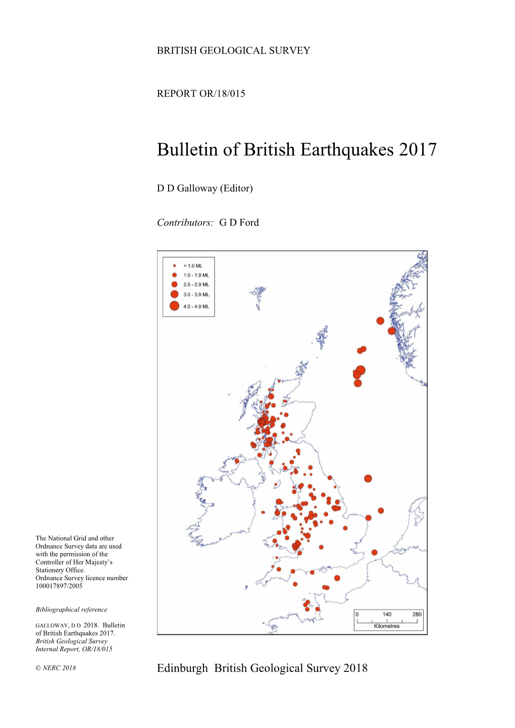 2017 Earthquake Bulletin