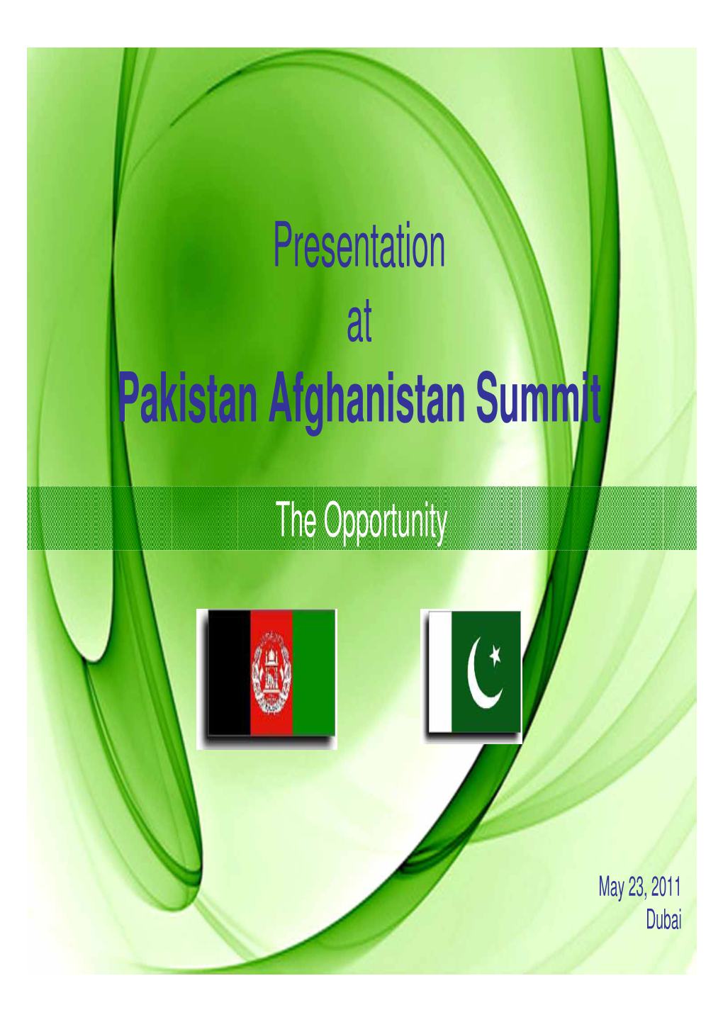 Pakistan Afghanistan Summit