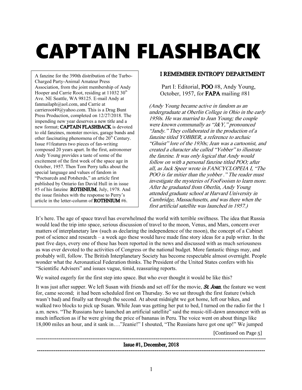 Captain Flashback #1