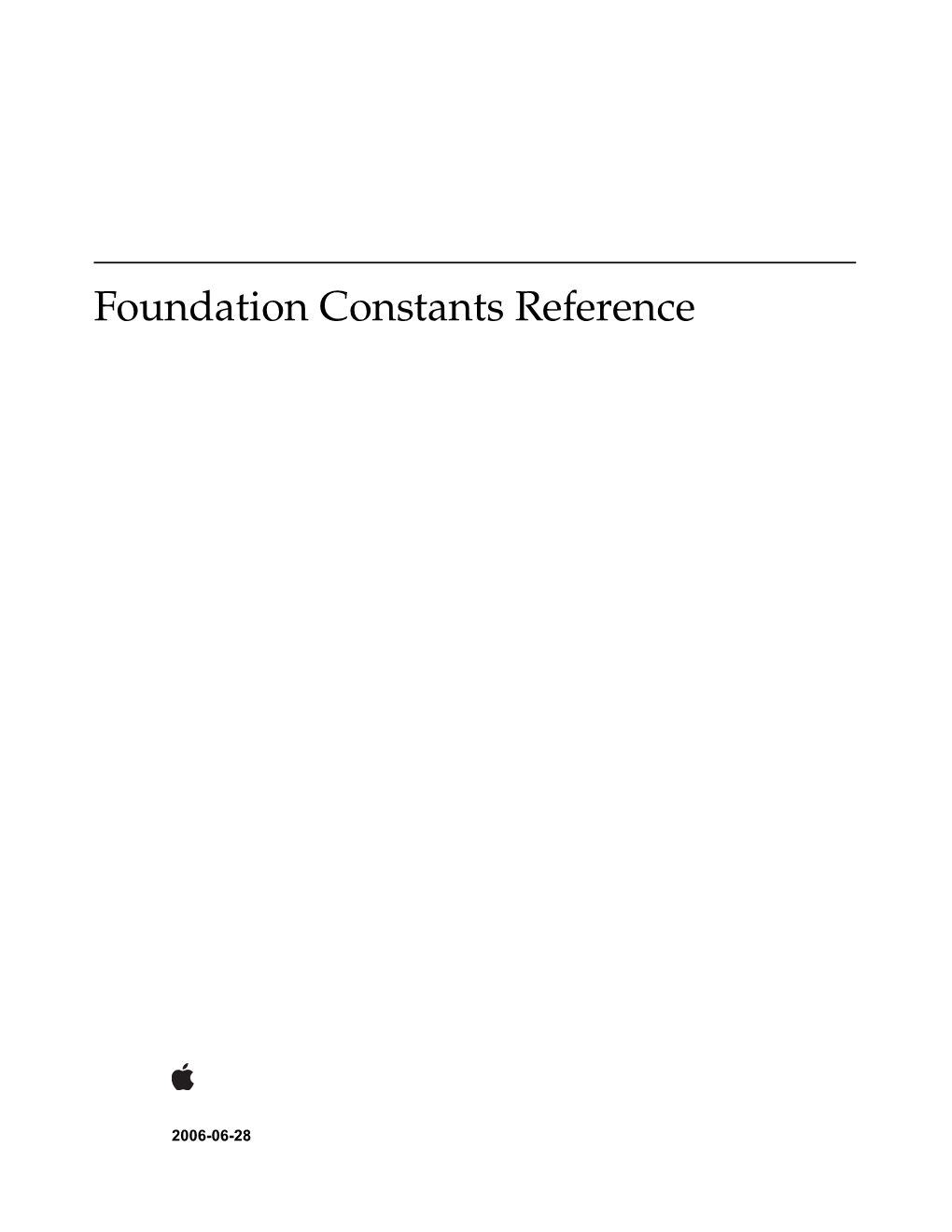 Foundation Constants Reference