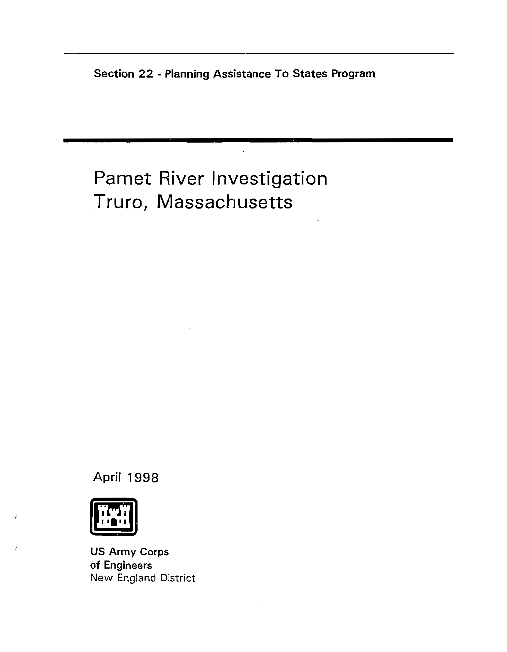 Pamet River Investigation Truro, Massachusetts