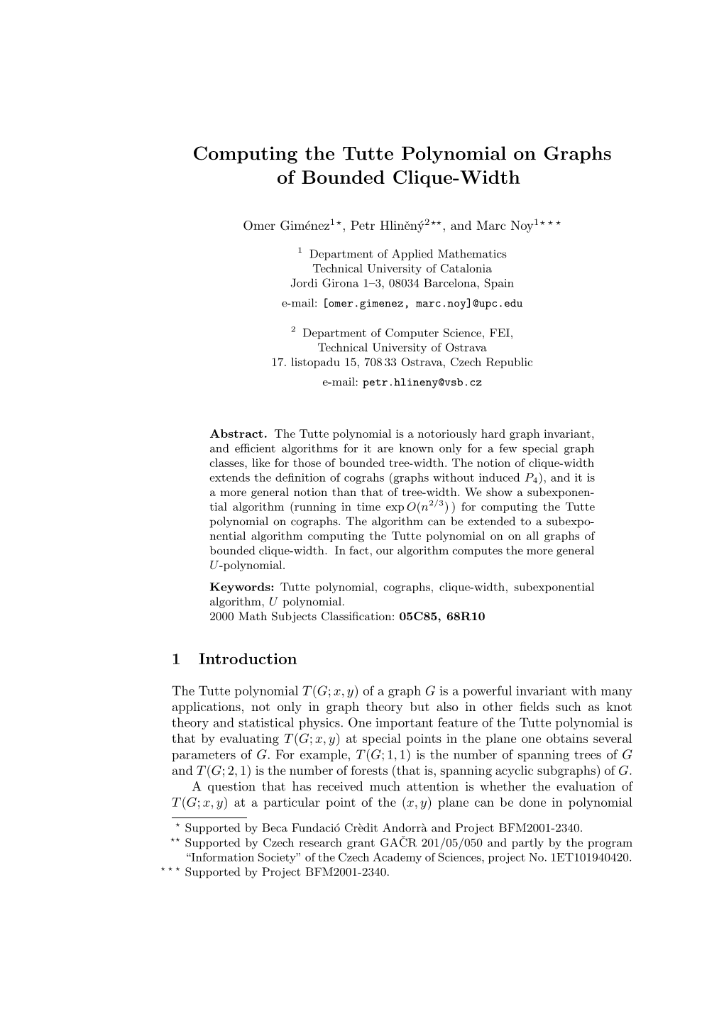 Computing the Tutte Polynomial on Graphs of Bounded Clique-Width