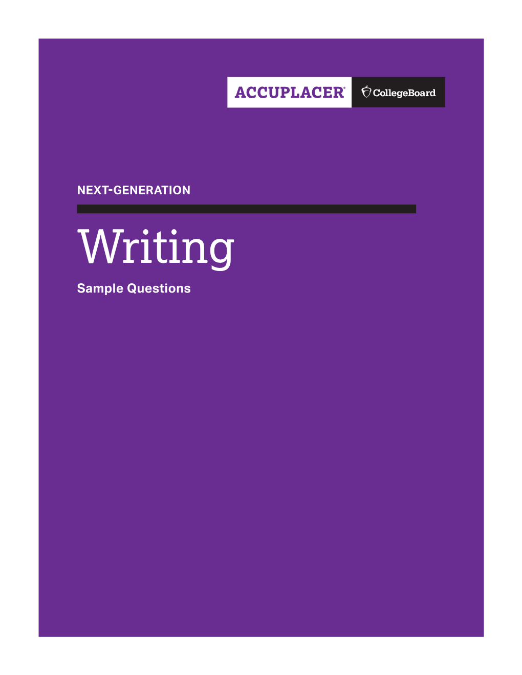 Accuplacer Next-Generation Writing Sample Questions