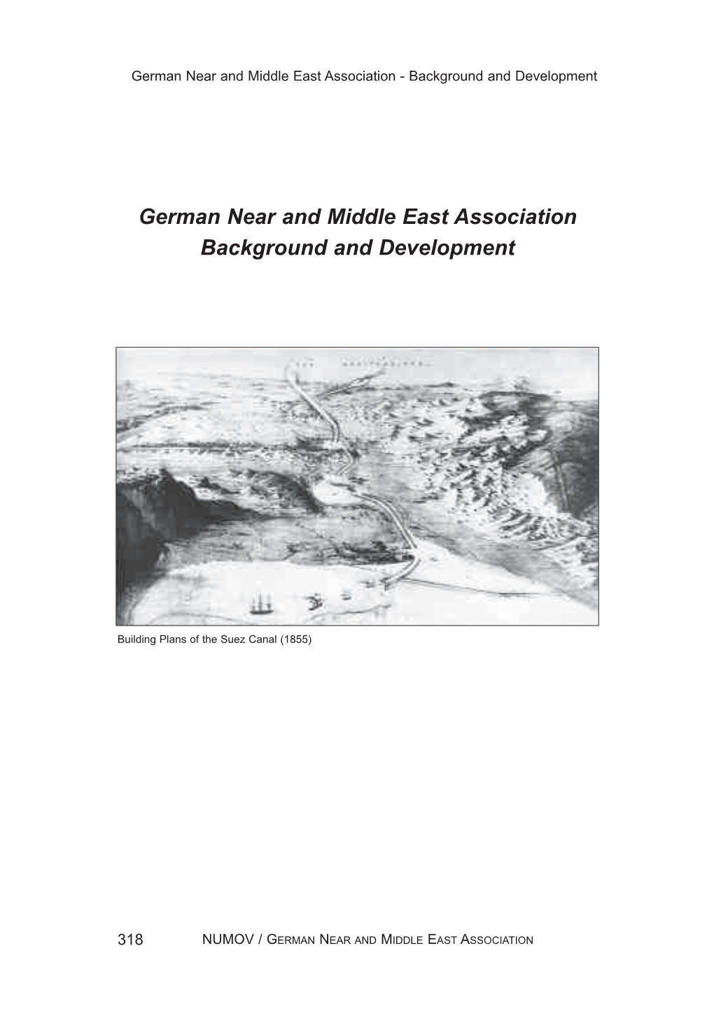 German Near and Middle East Association Background and Development