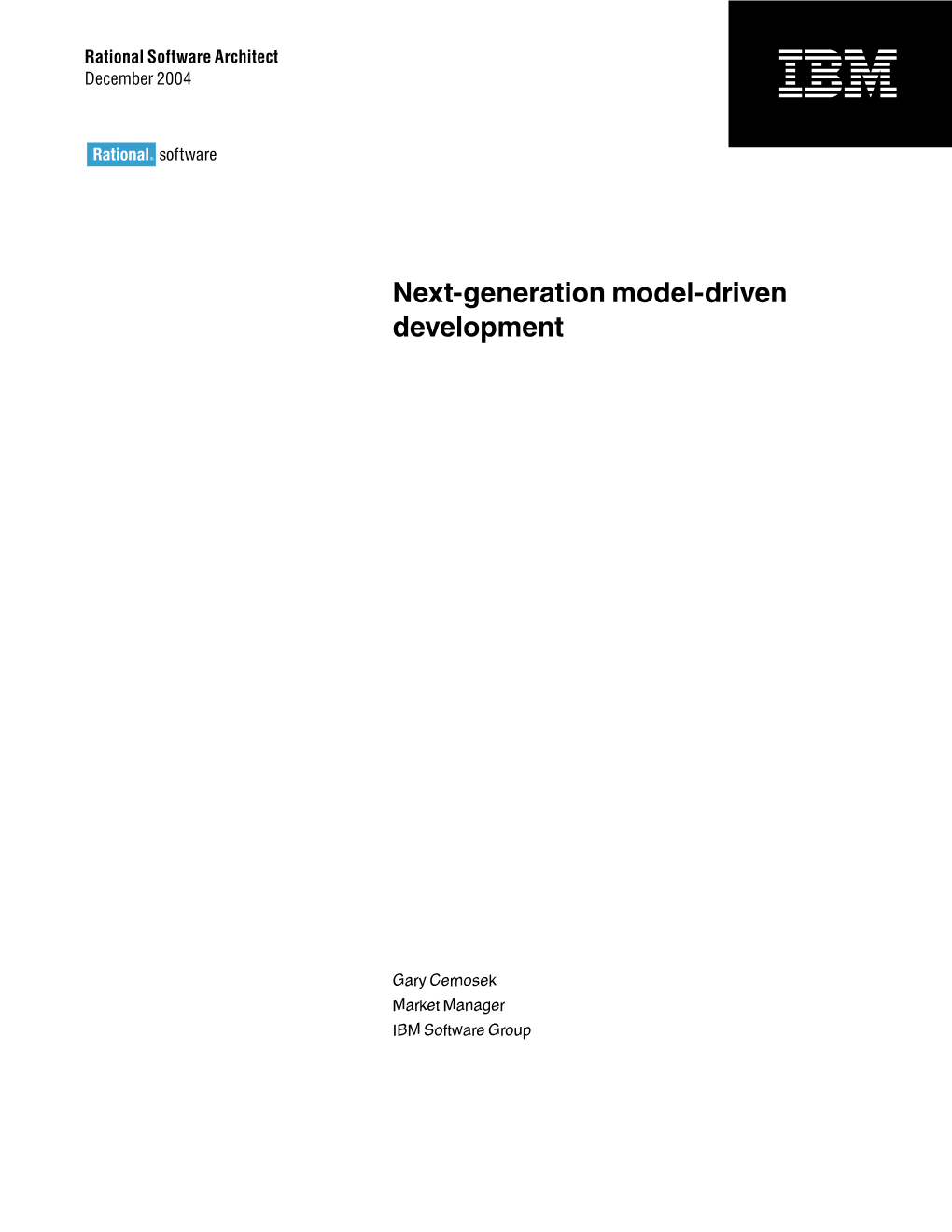 Next-Generation Model-Driven Development