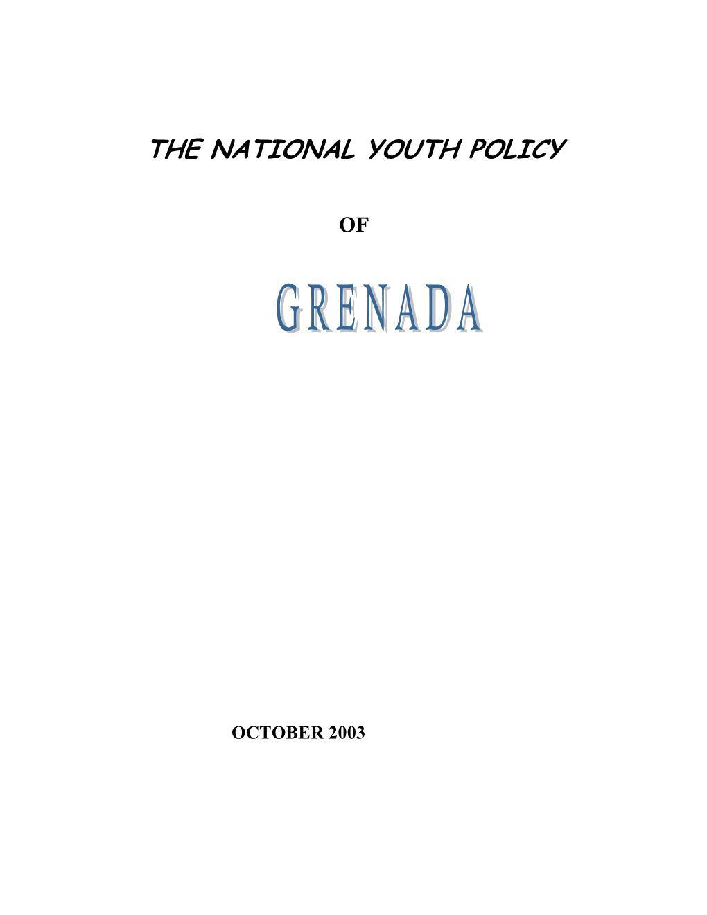 The National Youth Policy