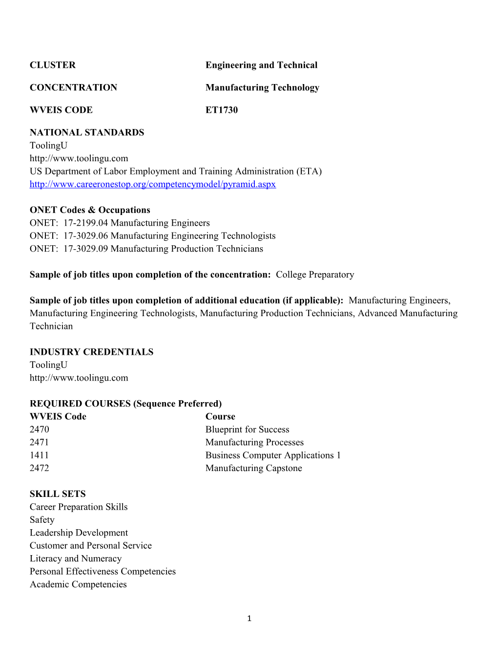 CLUSTER Engineering and Technical s1