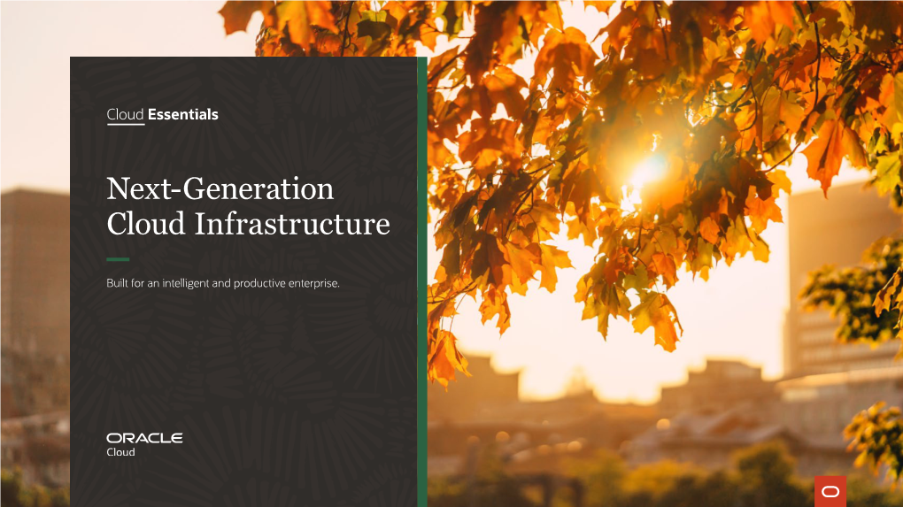 Next-Generation Cloud Infrastructure