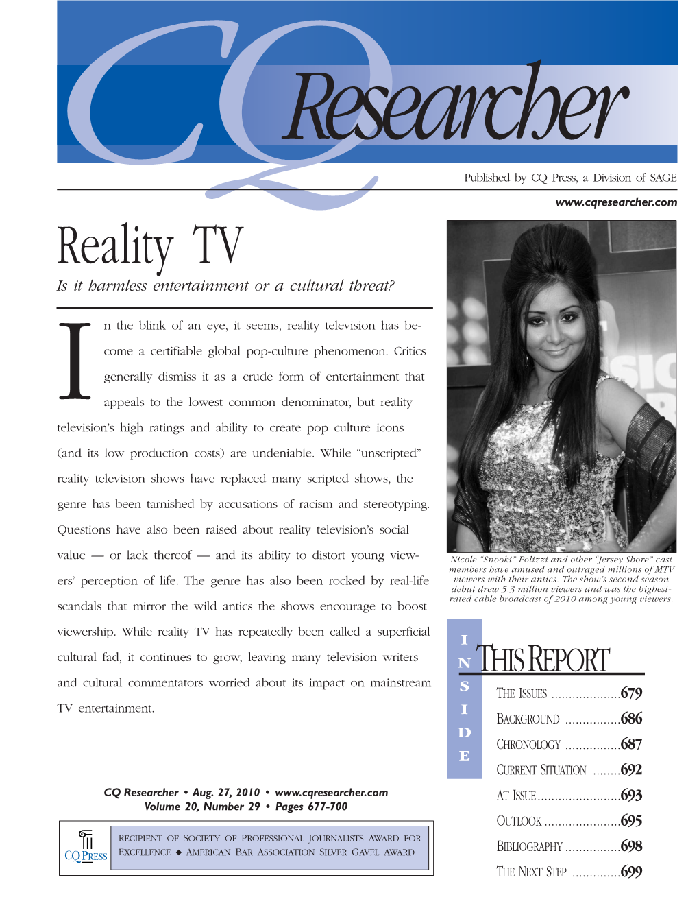 Cqresearcher Realitytv.Pdf