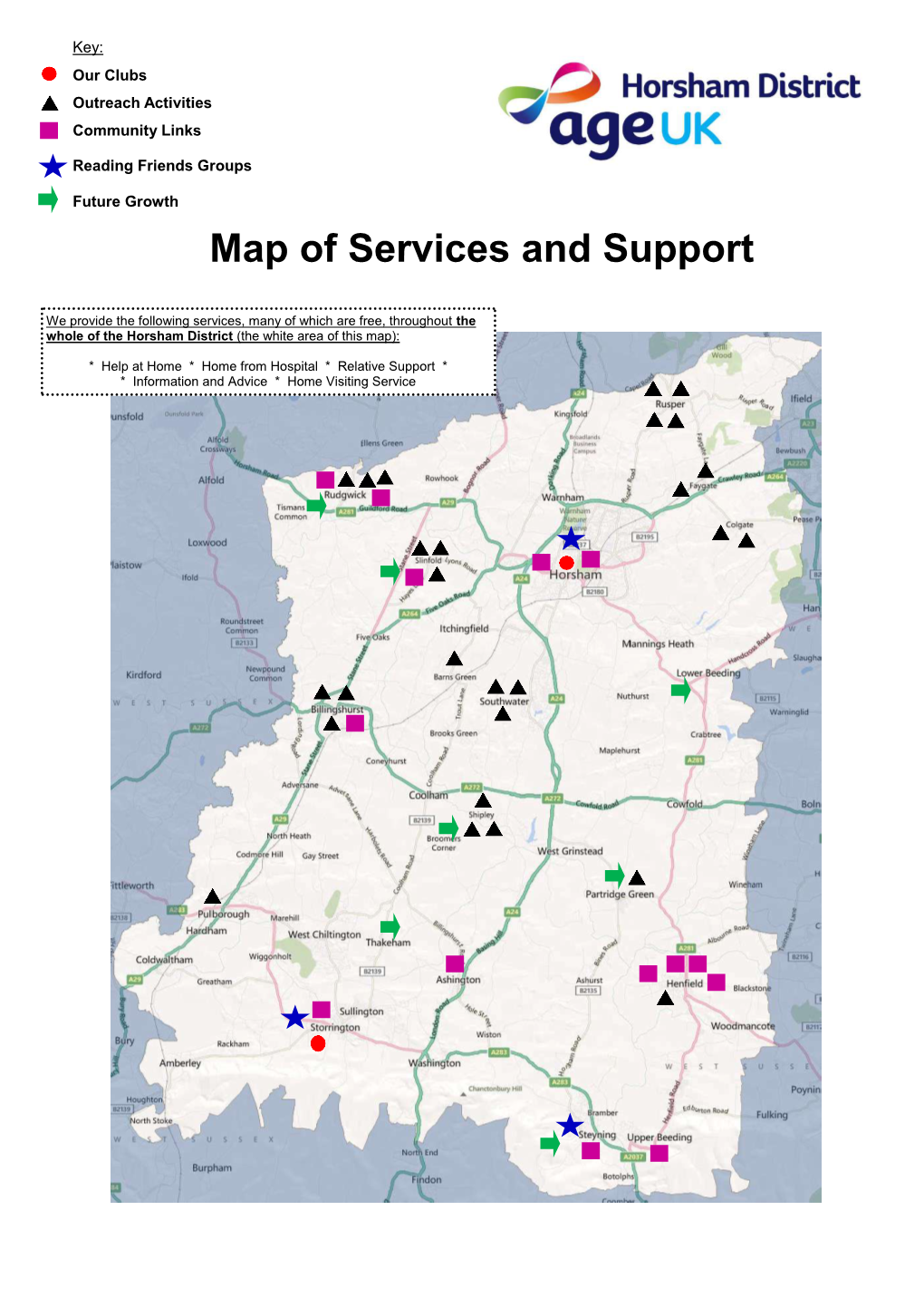 Map of Services and Support