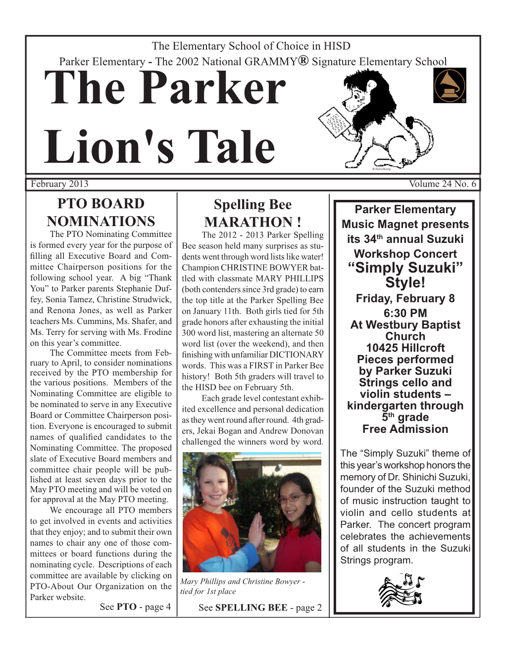 The Parker Lion's Tale