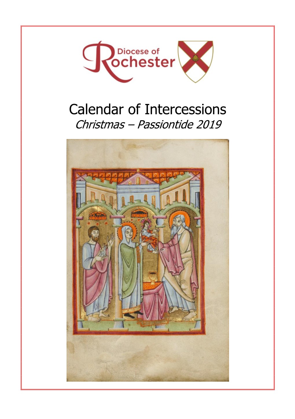 Calendar of Intercessions Christmas – Passiontide 2019