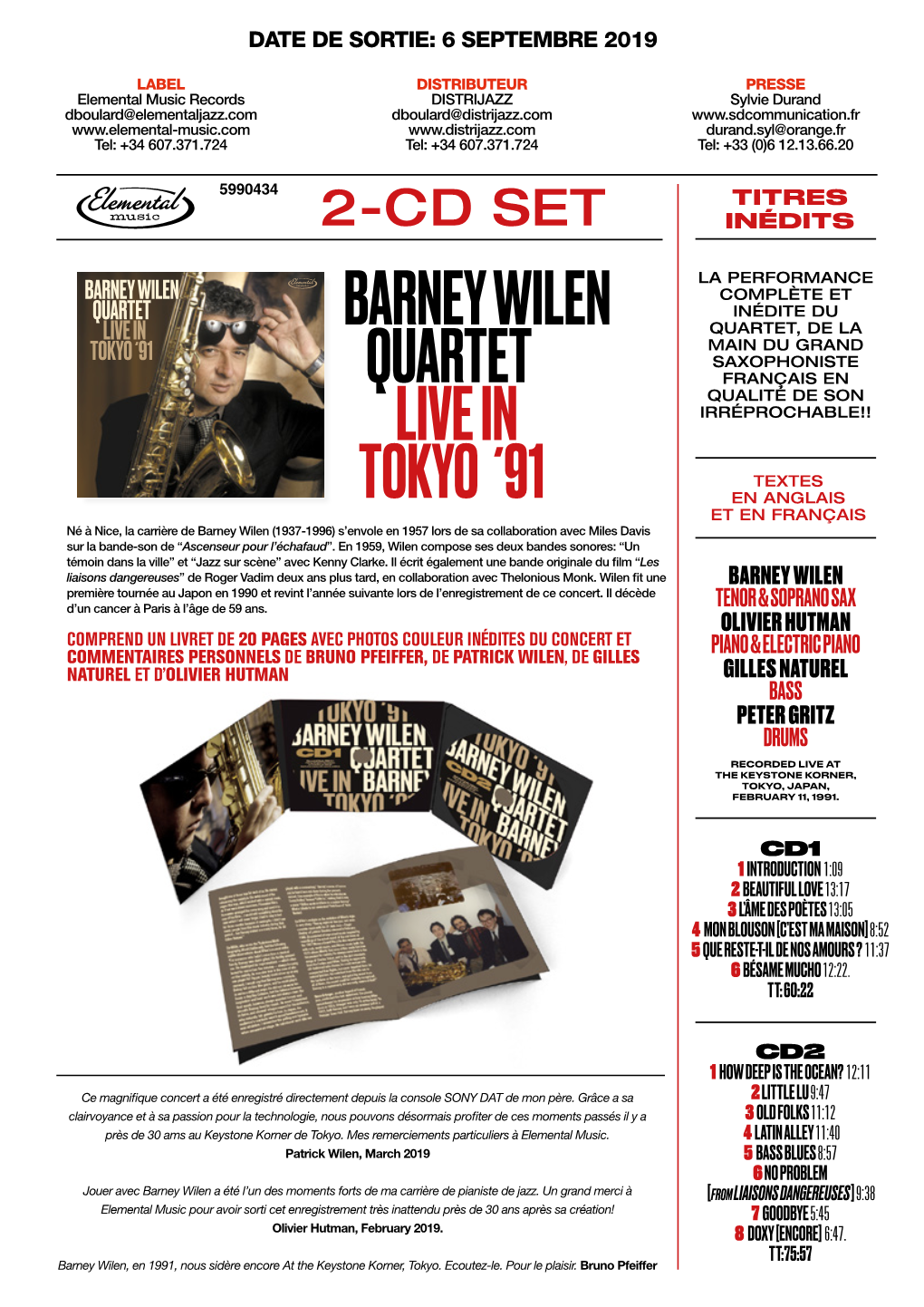 Barney Wilen Quartet Live in Tokyo