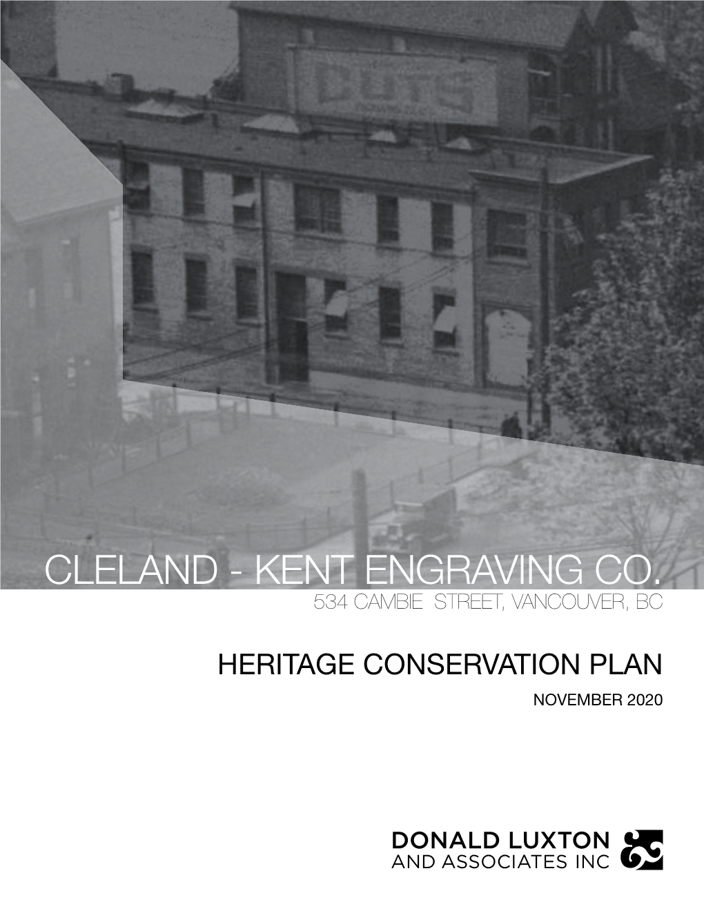 Heritage Conservation Plan November 2020 Table of Contents