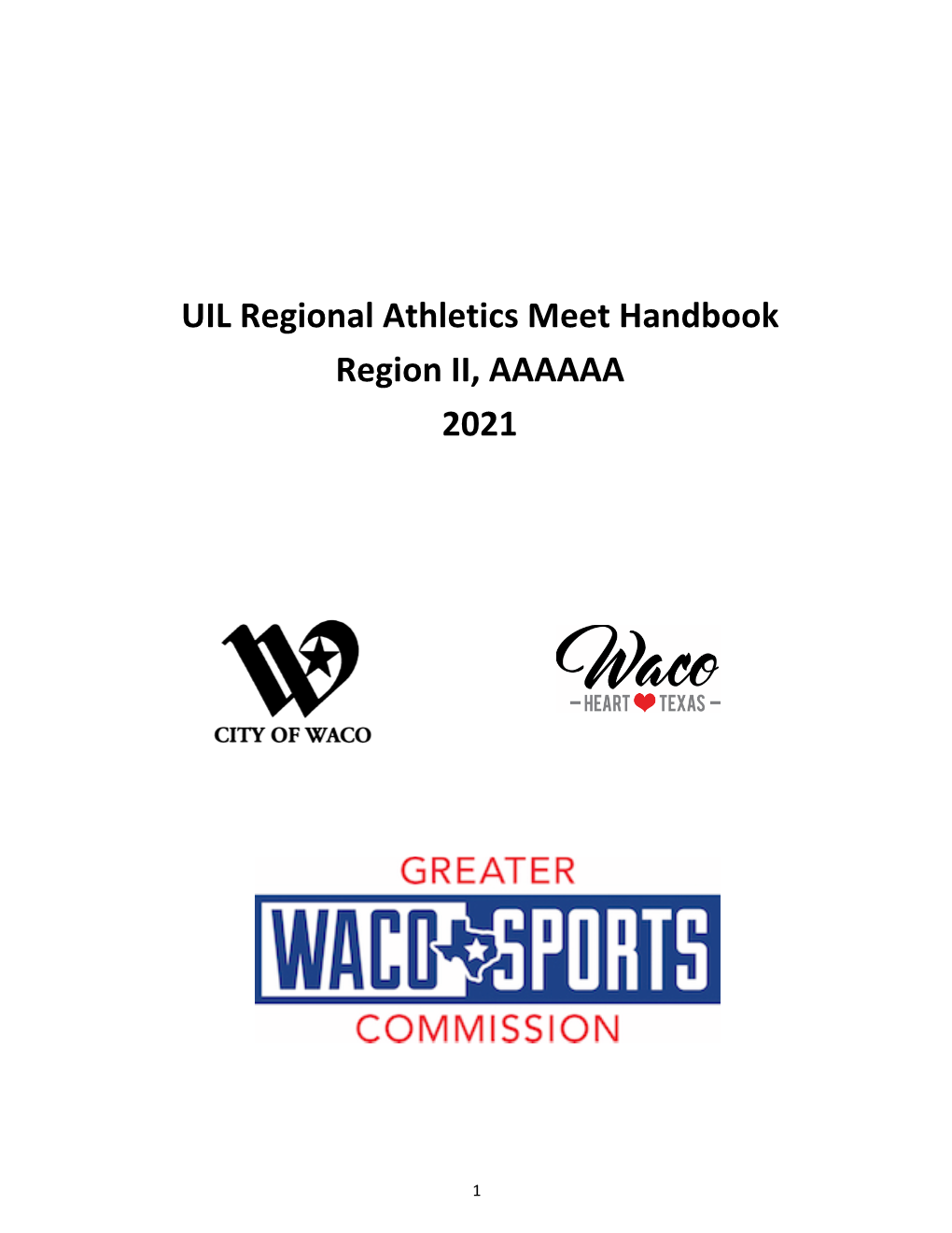 UIL Regional Athletics Meet Handbook Region II, AAAAAA 2021