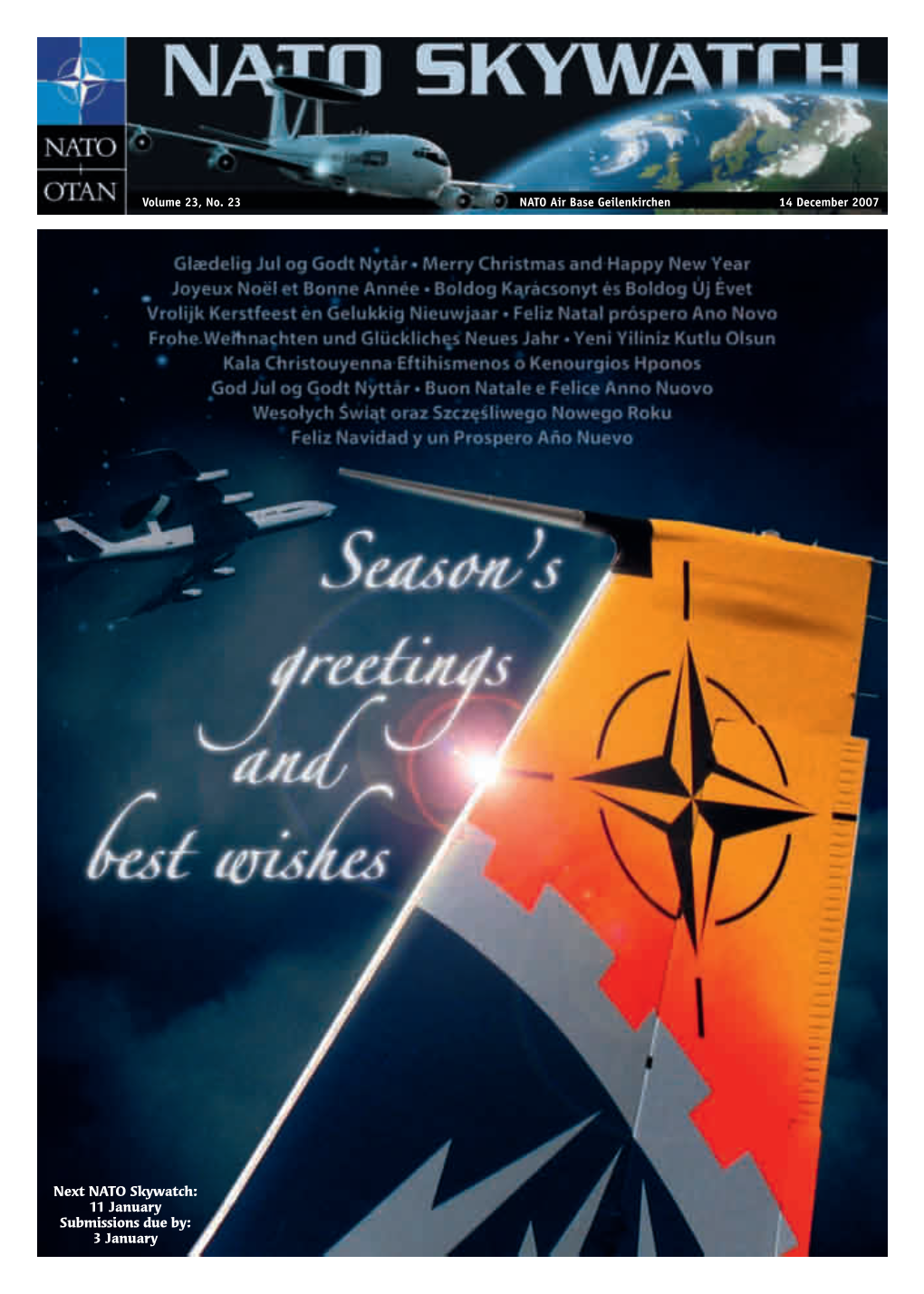 Next NATO Skywatch: 11 January Submissions Due By: 3 January BMW Military Sales a Benefit to Being in the Military Overseas