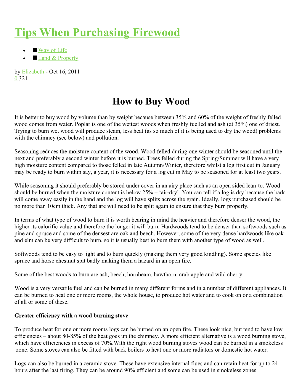 Tips When Purchasing Firewood