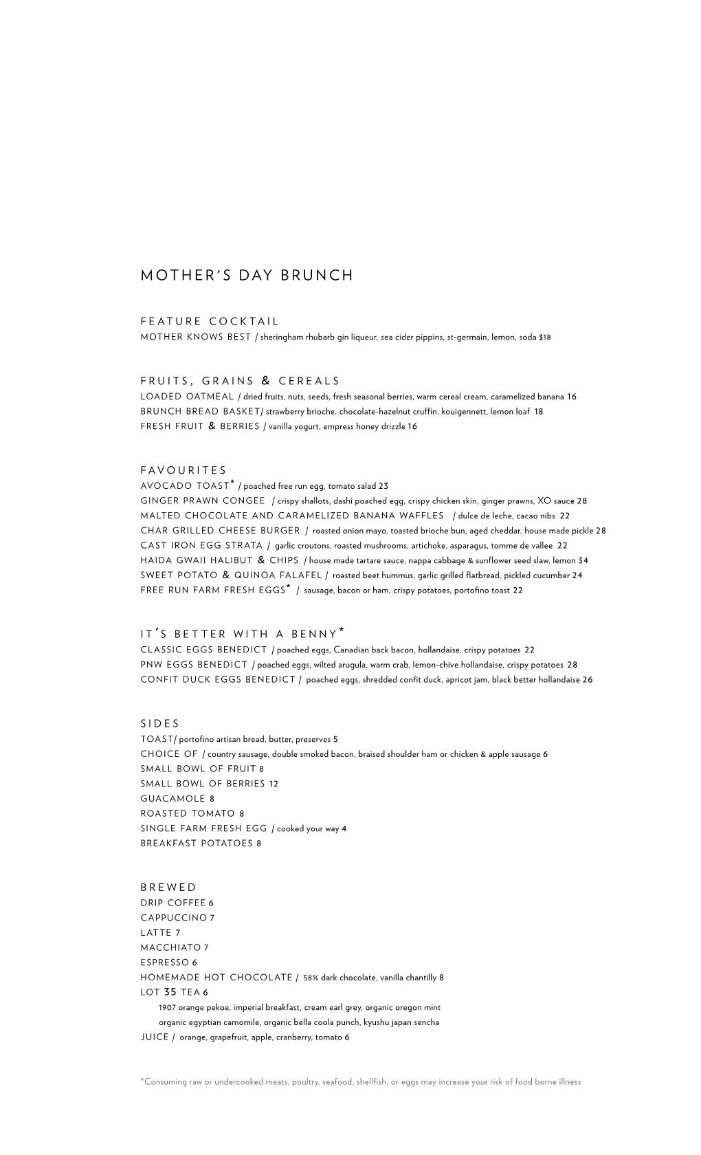 Mother's Day Brunch *