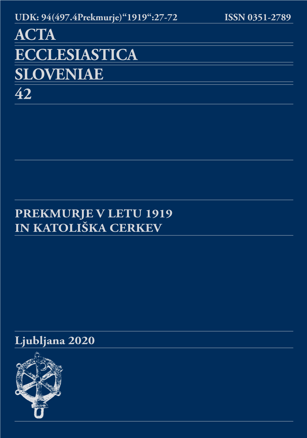 Acta Ecclesiastica Sloveniae 42