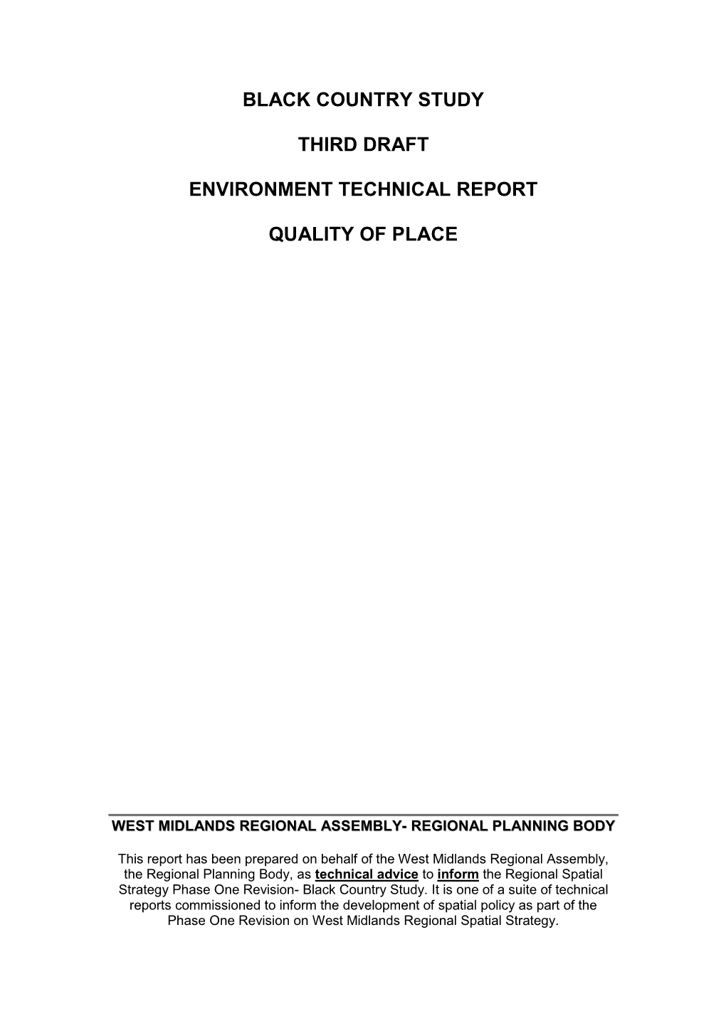 Environmental Technical Report